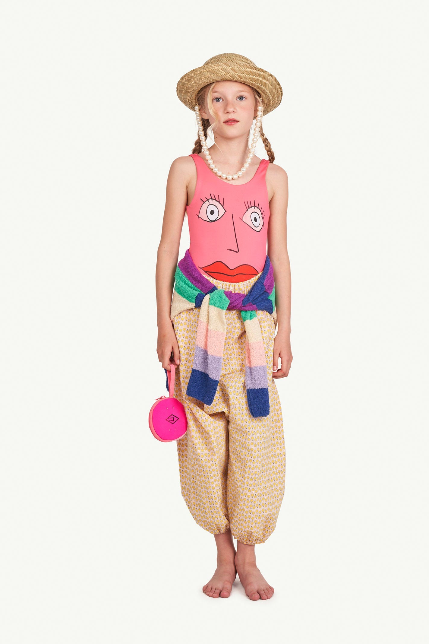 女童彩色条纹毛衣