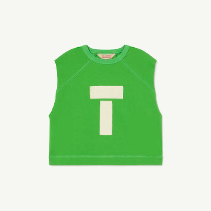儿童绿色Logo棉背心