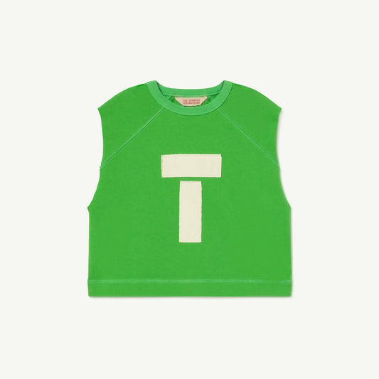 儿童绿色Logo棉背心
