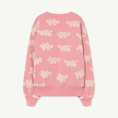 儿童粉色印花棉卫衣