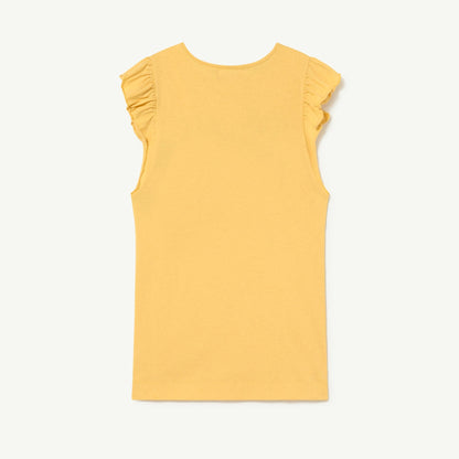 女童黄色Logo棉连衣裙