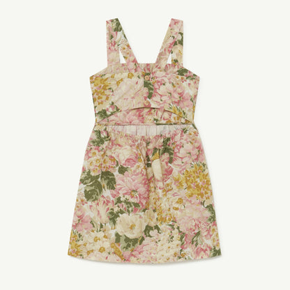 女童彩色花朵棉连衣裙
