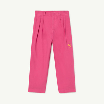 女童粉色Logo棉长裤