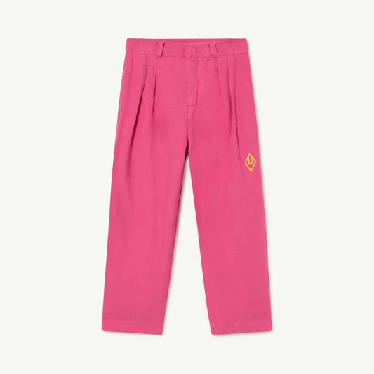 女童粉色Logo棉长裤