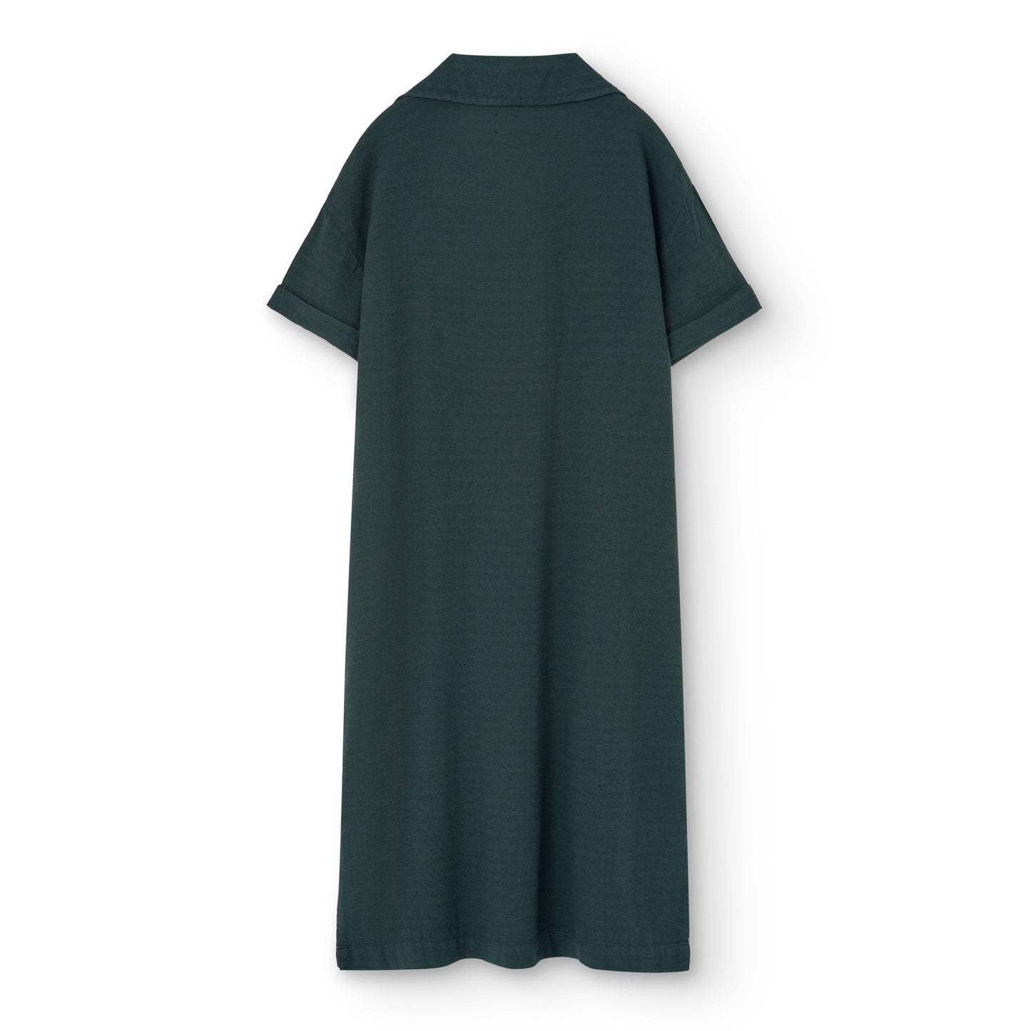 女童深绿色棉连衣裙