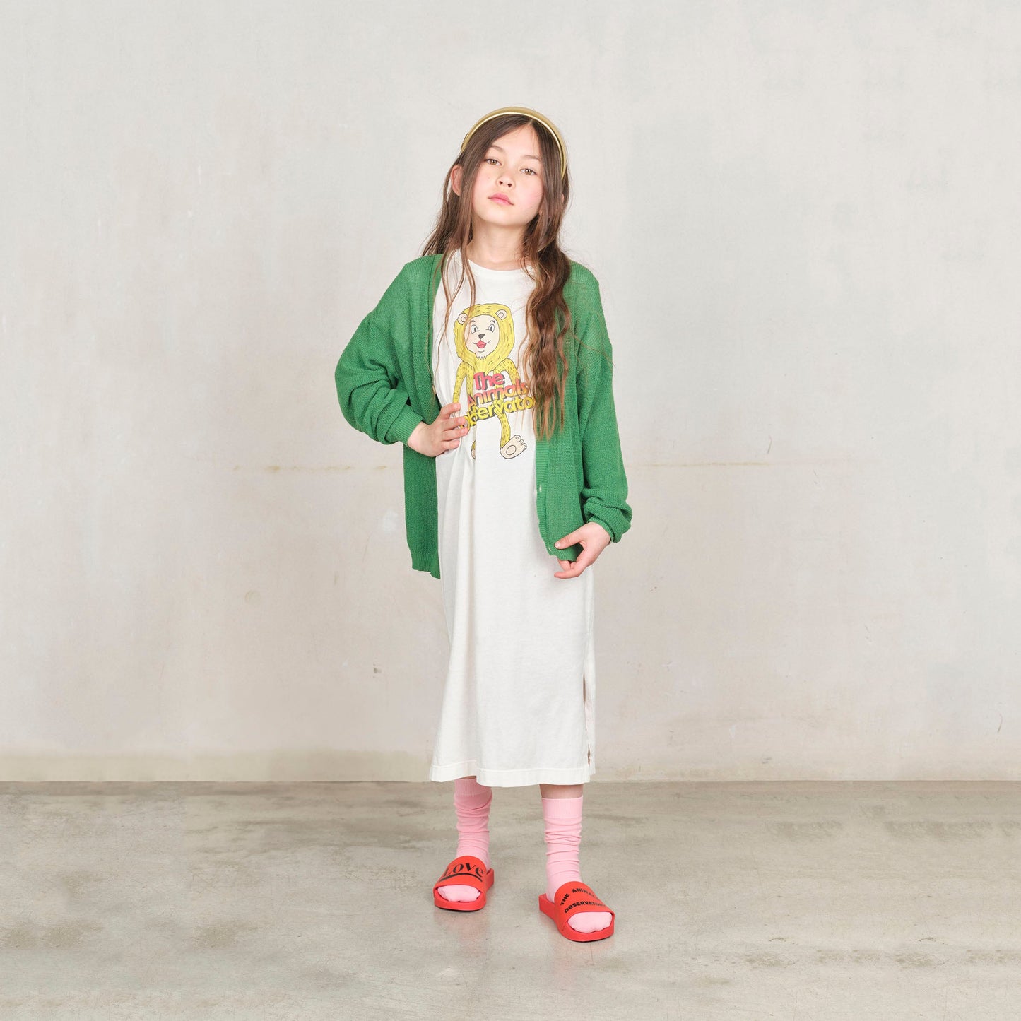 儿童粉色Logo袜子