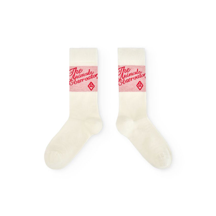 儿童白色Logo棉袜