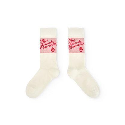 儿童白色Logo棉袜