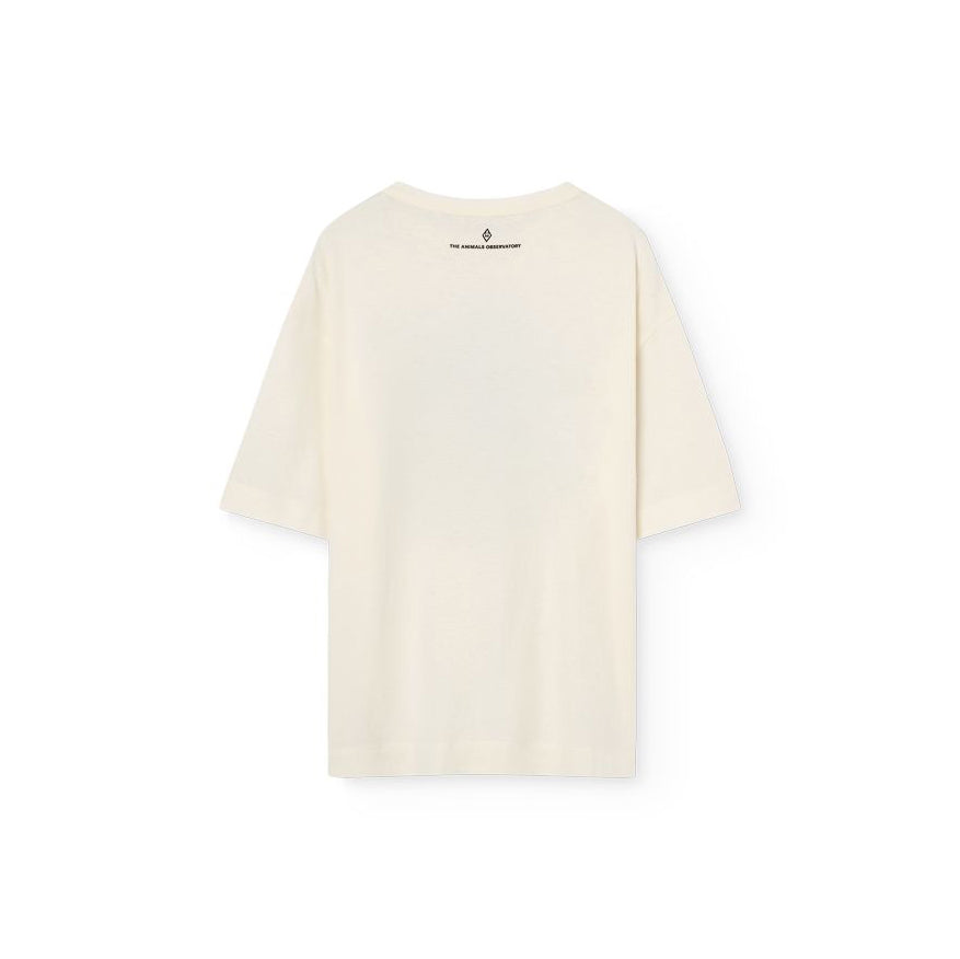 儿童白色印花棉T恤