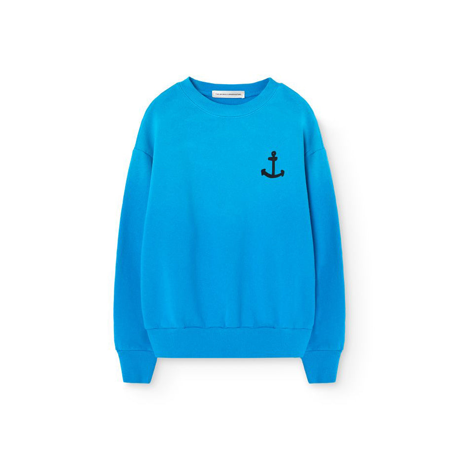 儿童蓝色棉卫衣