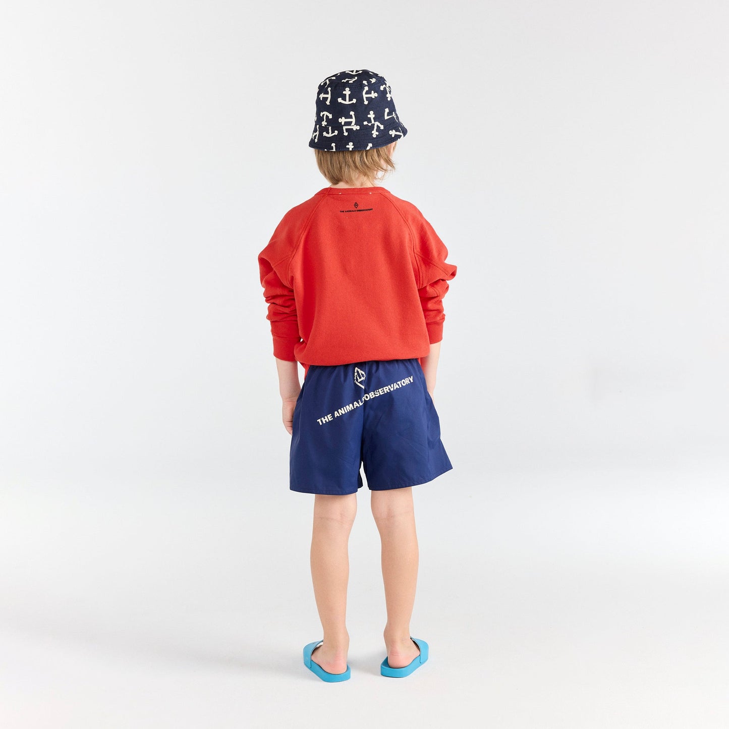 儿童红色印花棉卫衣