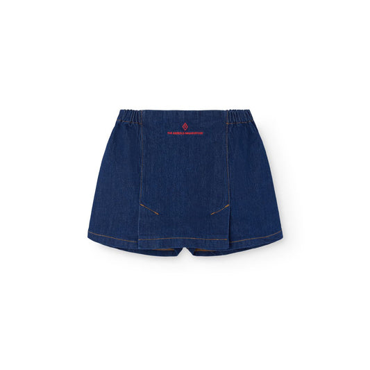 女童蓝色牛仔裙裤