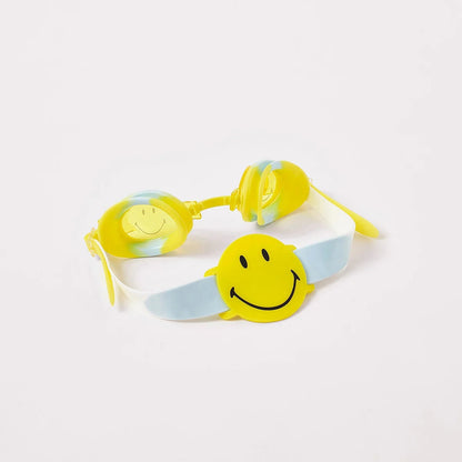 儿童黄色笑脸游泳眼镜