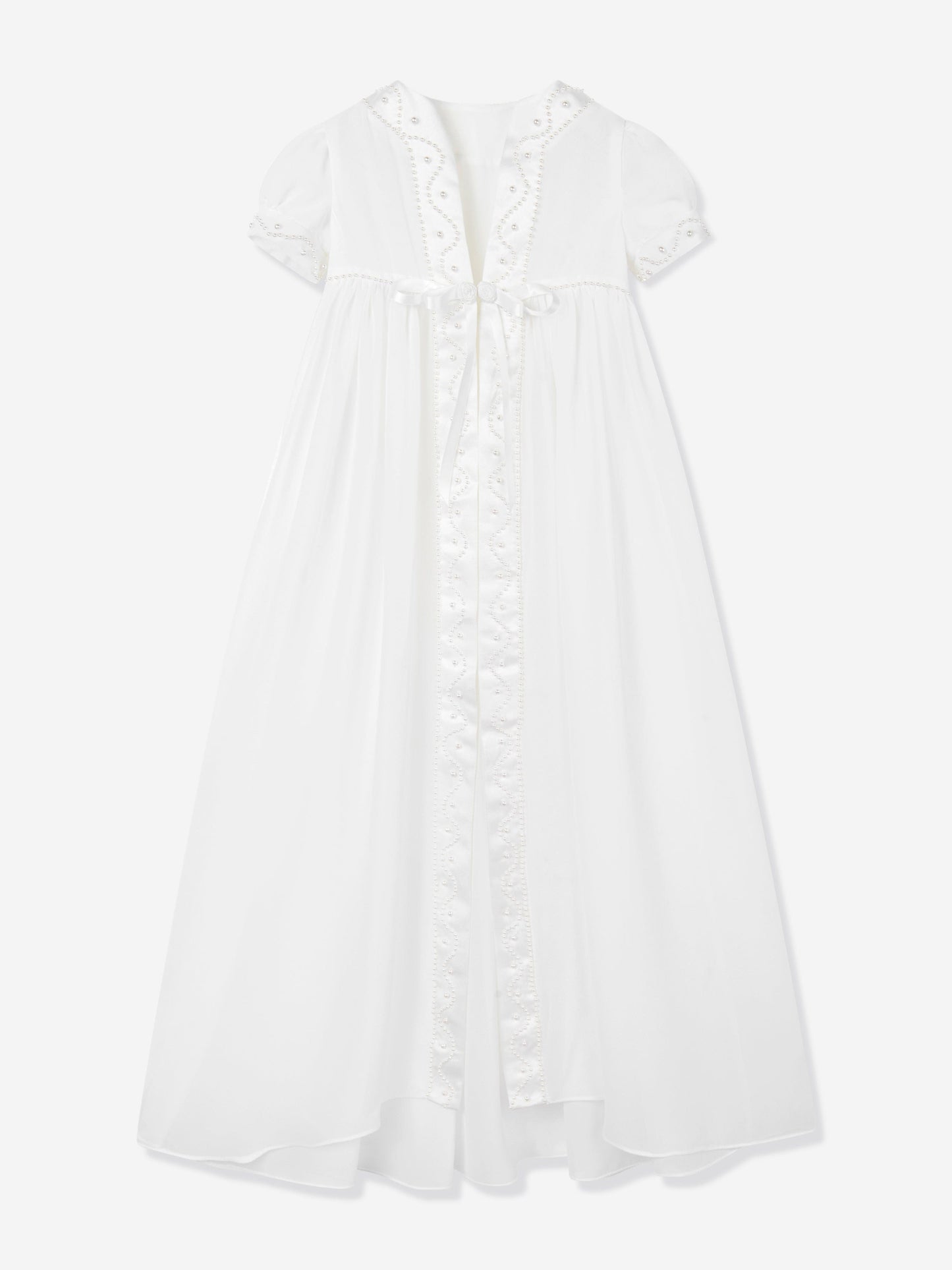 Baby Girls Christening Robe, Coat and Bonnet in Ivory