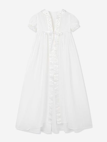 Baby Girls Christening Robe, Coat and Bonnet in Ivory