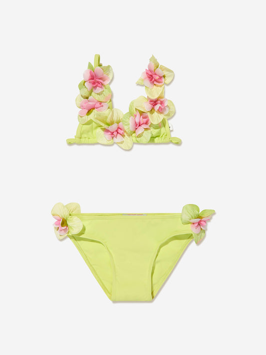 Selini Action Girls 绿色花朵比基尼