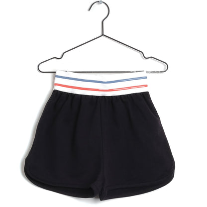 Girls Black Cotton Shorts