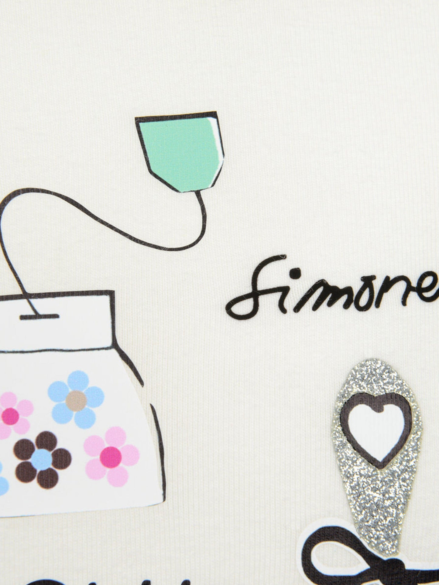 Simonetta 女童棉质平纹针织上衣