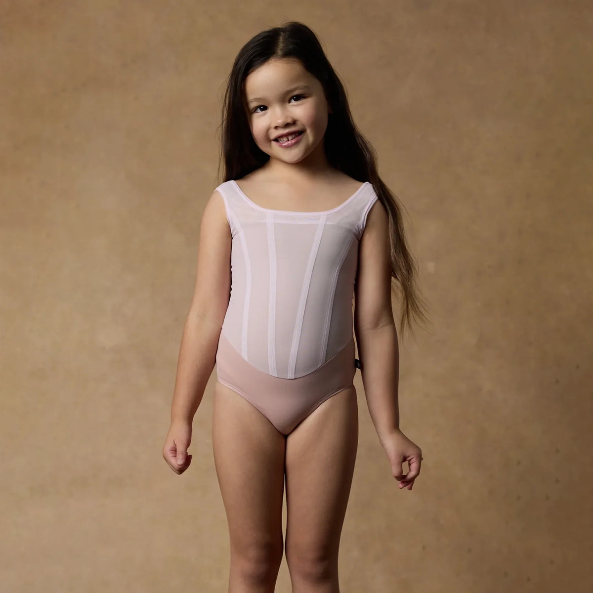 女童白色芭蕾舞连体衣(SOFIA LEOTARD PRELUDE/CAMELLIA MARSHMALLOW)