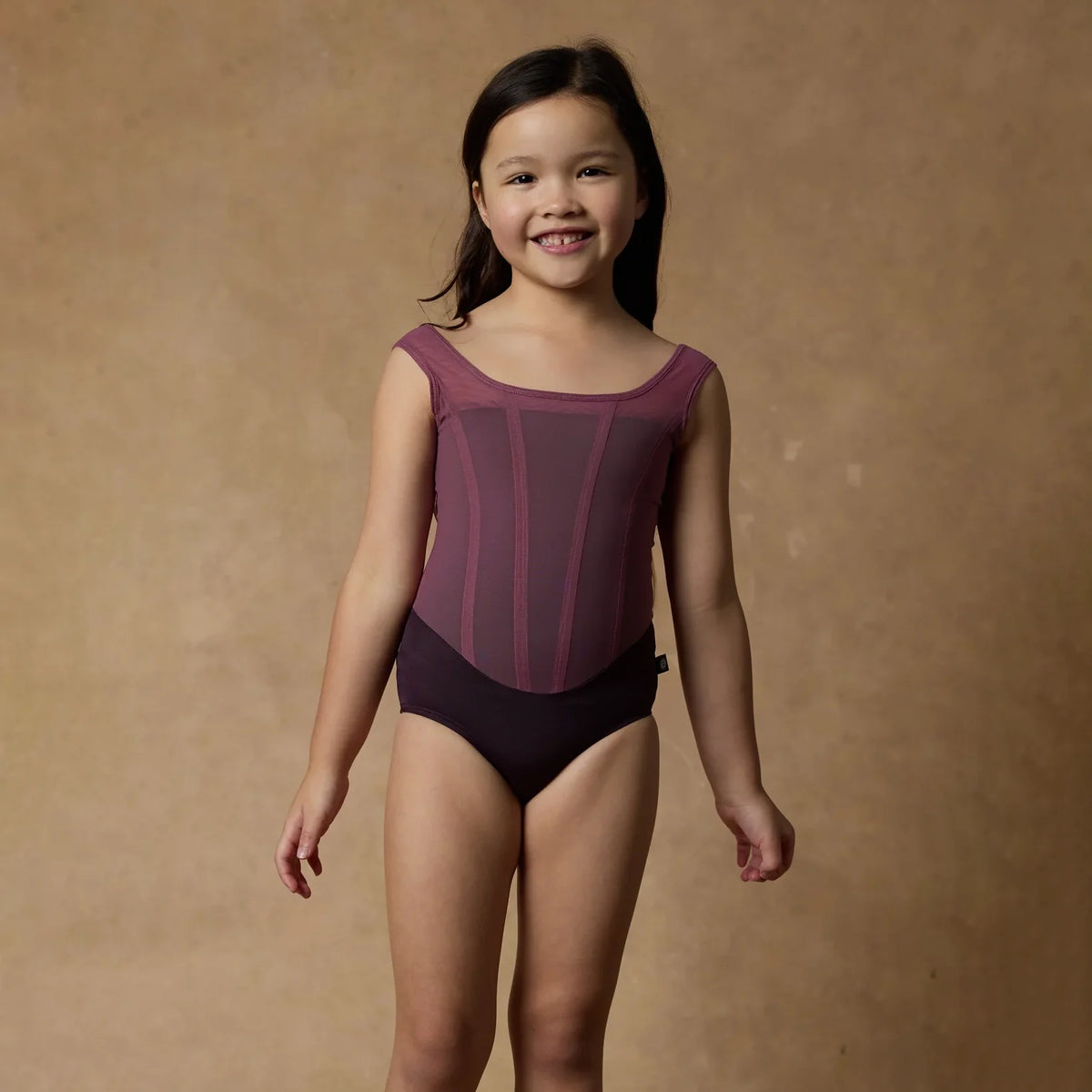 女童无花果色芭蕾舞连体衣(SOFIA LEOTARD PRELUDE/FIG NOIR MEXICAN ROSE)