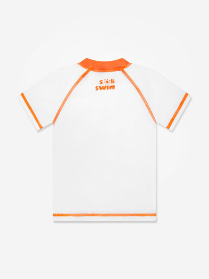 Soli Swim 男童防晒泳衣 (UPF50+) 白色