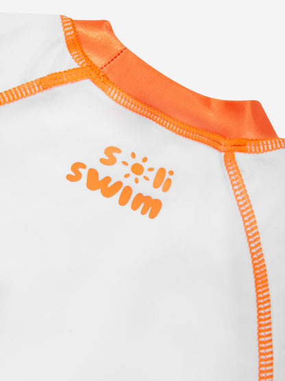 Soli Swim 男童防晒泳衣 (UPF50+) 白色