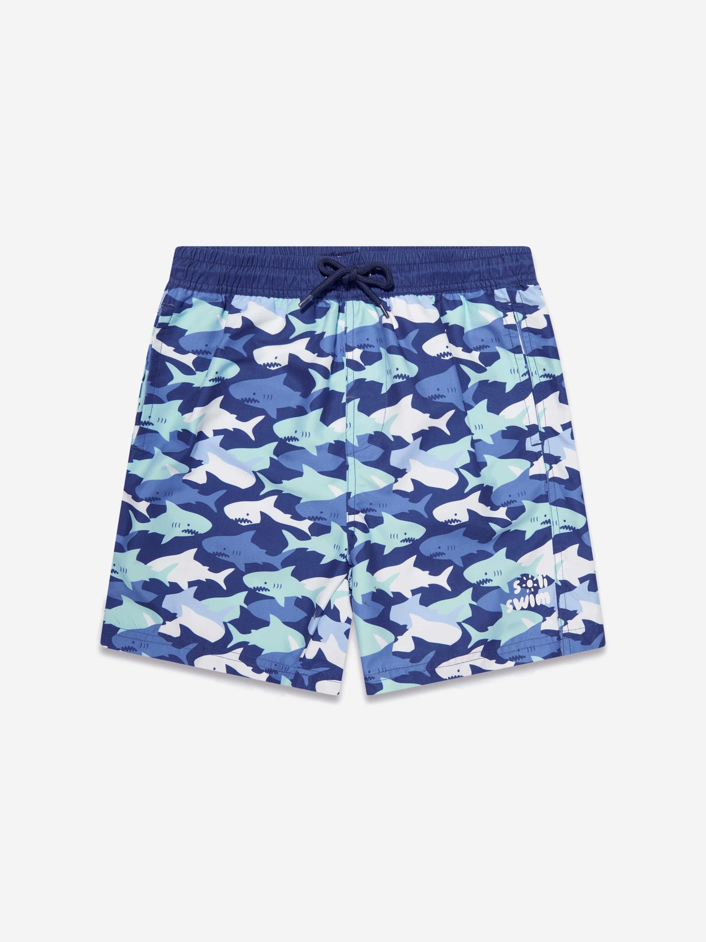 Soli Swim 男童鲨鱼泳裤 (UPF50+) 蓝色