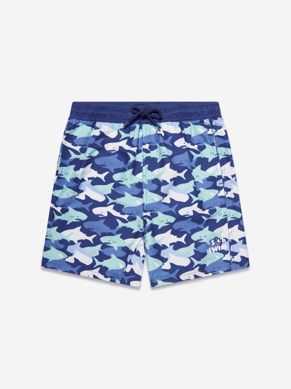Soli Swim 男童鲨鱼泳裤 (UPF50+) 蓝色