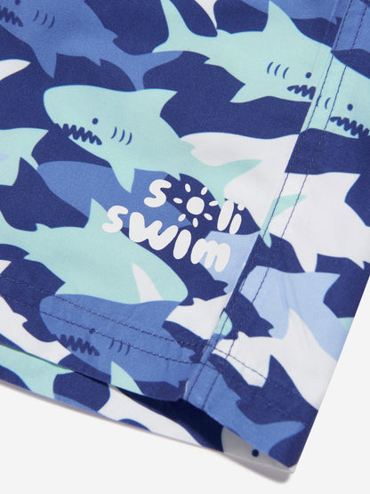 Soli Swim 男童鲨鱼泳裤 (UPF50+) 蓝色