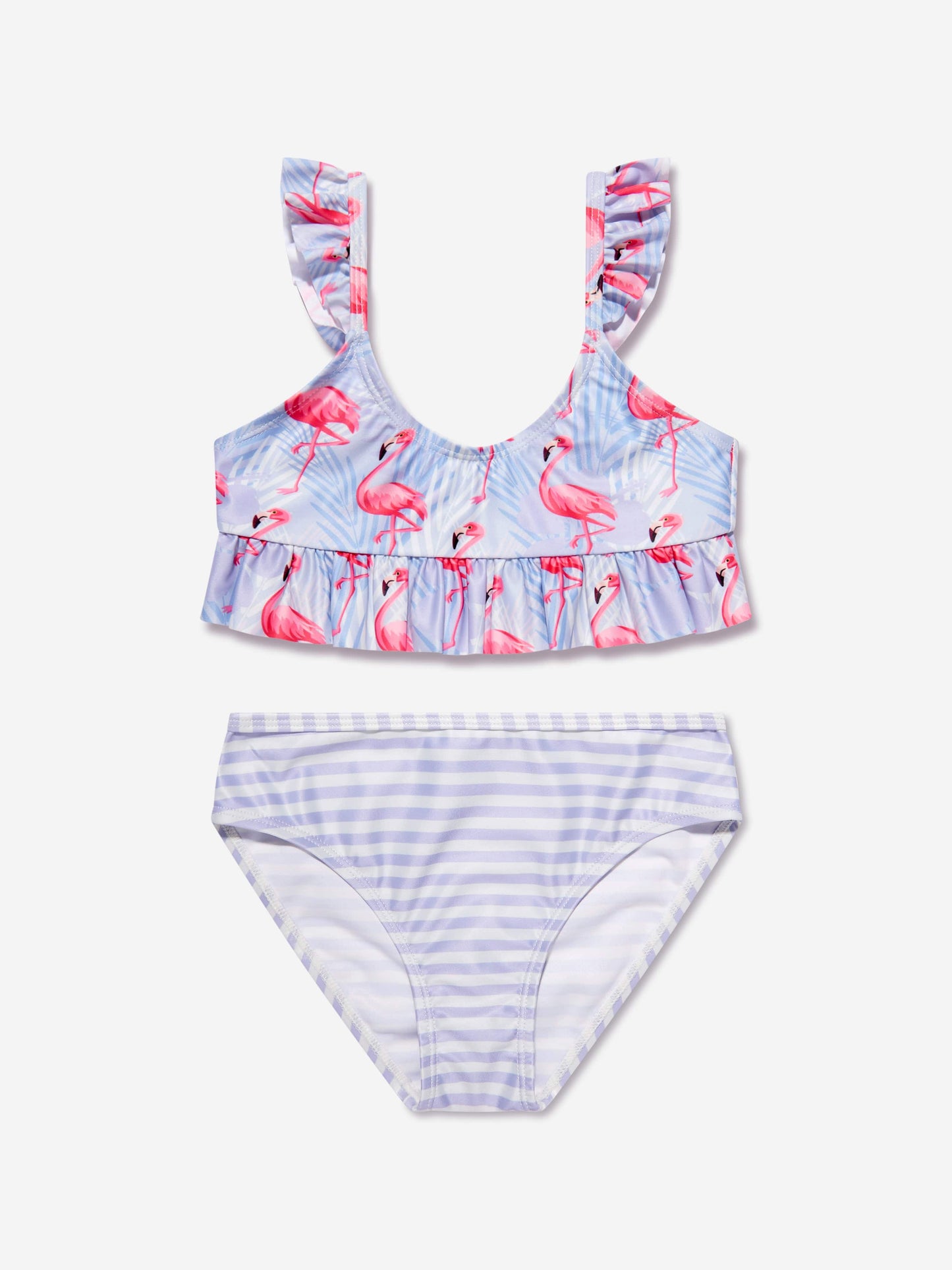 Soli Swim 女童火烈鸟比基尼 (UPF50+) 紫色
