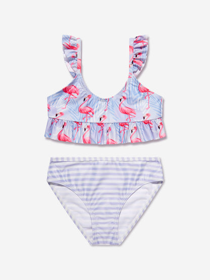 Soli Swim 女童火烈鸟比基尼 (UPF50+) 紫色