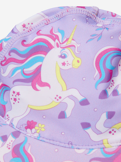 Soli Swim 女宝宝独角兽防晒帽 (UPF50+) 紫色
