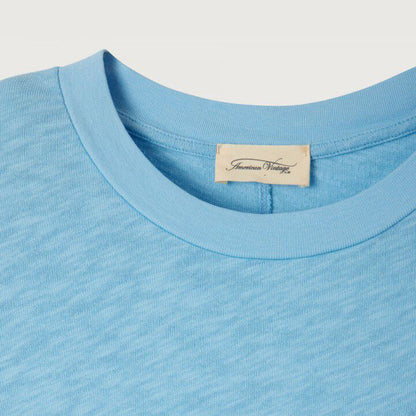 女士浅蓝色棉T恤