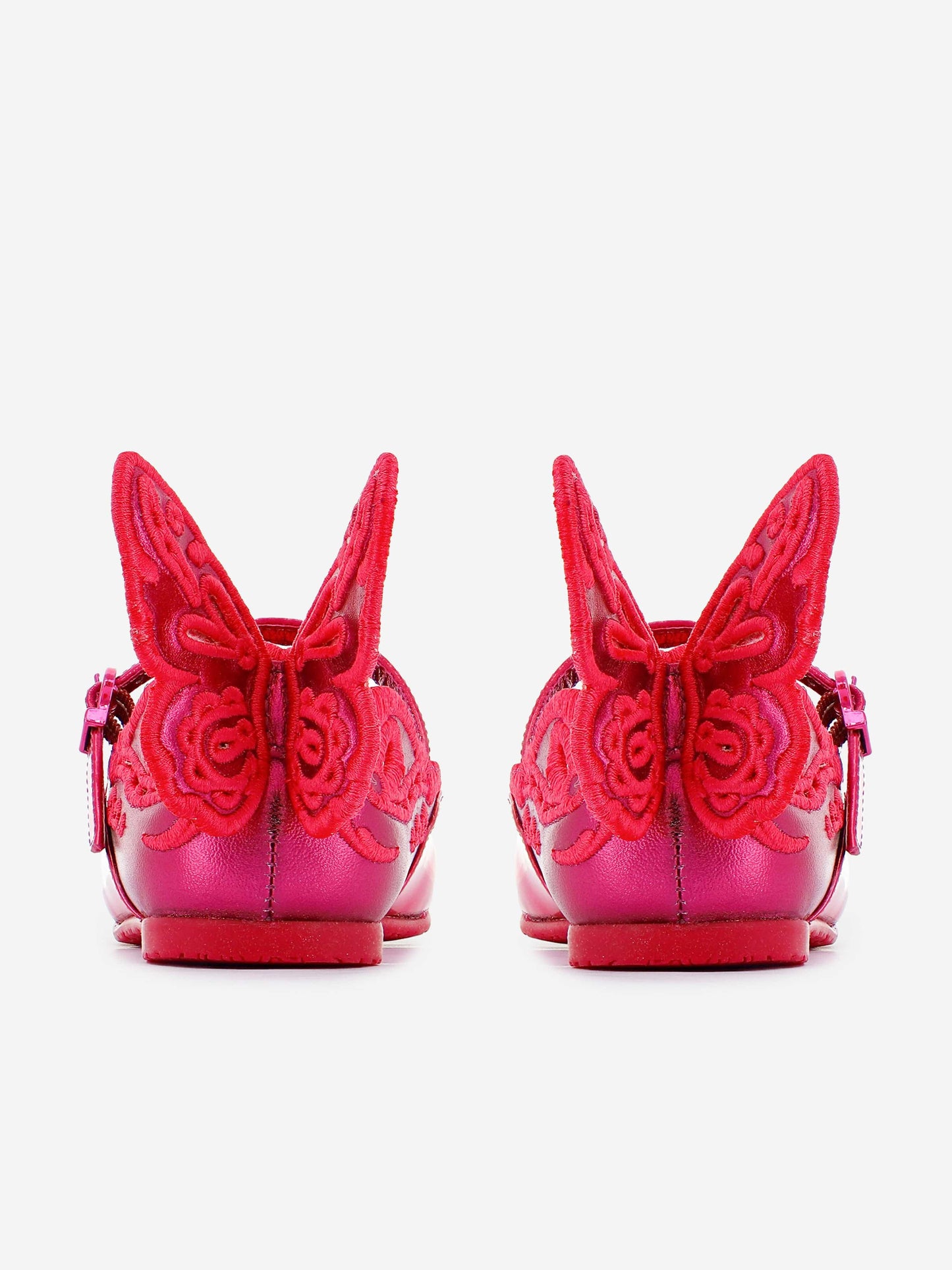 Sophia Webster Girls Chiara Broderie Flat in Pink
