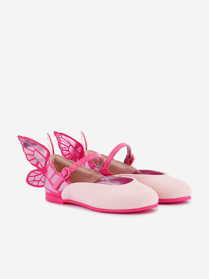 Sophia Webster Girls Chiara Flat in Pink