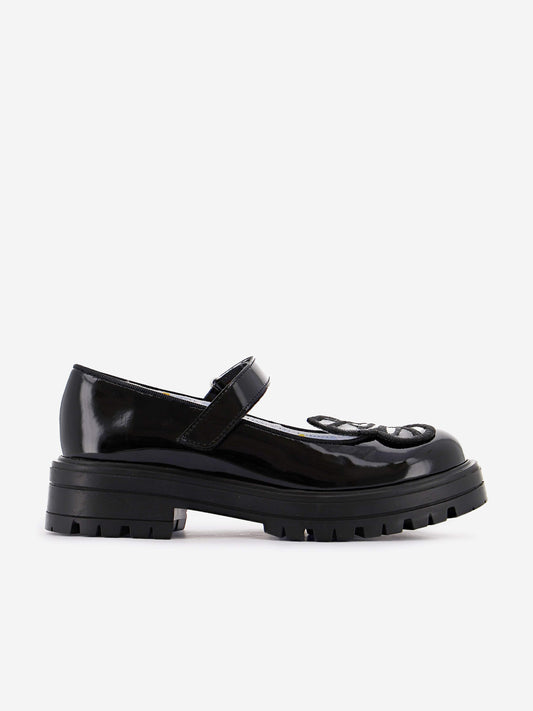Sophia Webster Girls Butterfly Mary Jane Flat in Black