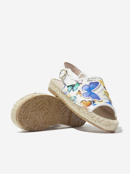 Sophia Webster 女童 Riva Butterfly 白色帆布鞋