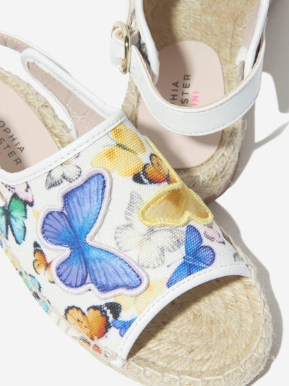 Sophia Webster 女童 Riva Butterfly 白色帆布鞋