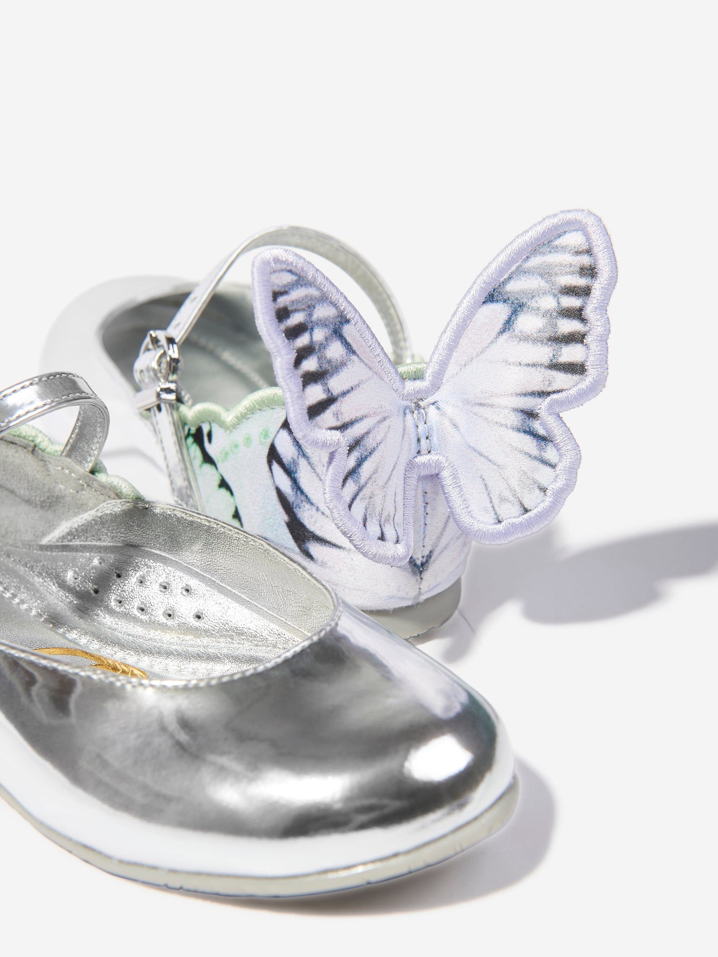 Girls Chiara Flat in Silver