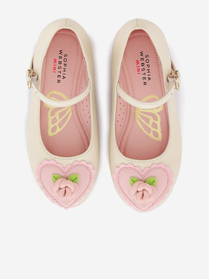 Girls Amora Flat in Ivory