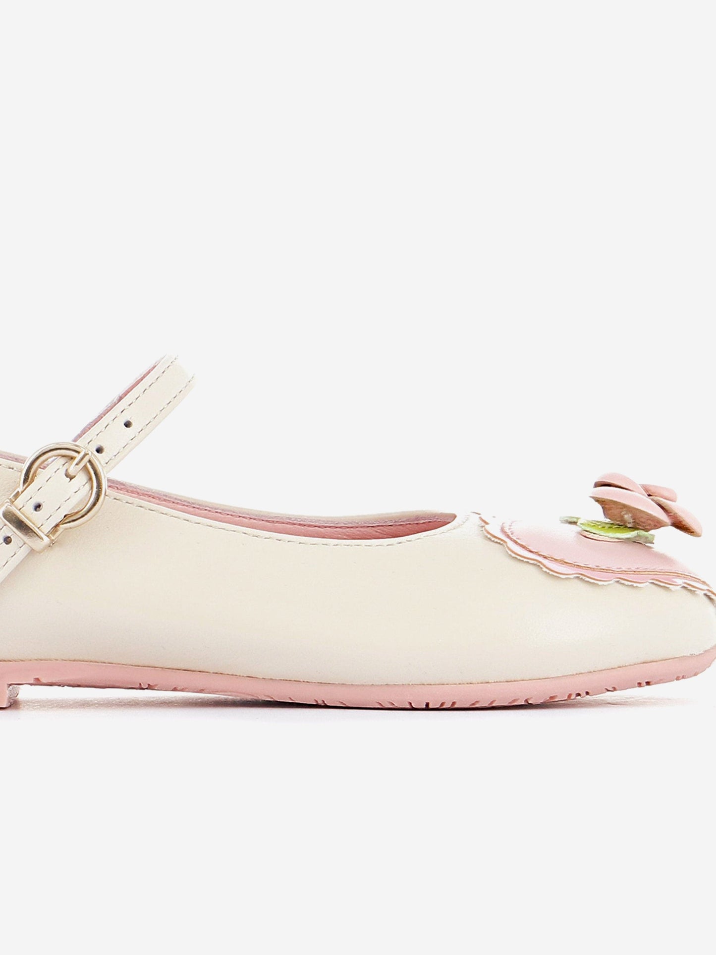 Girls Amora Flat in Ivory
