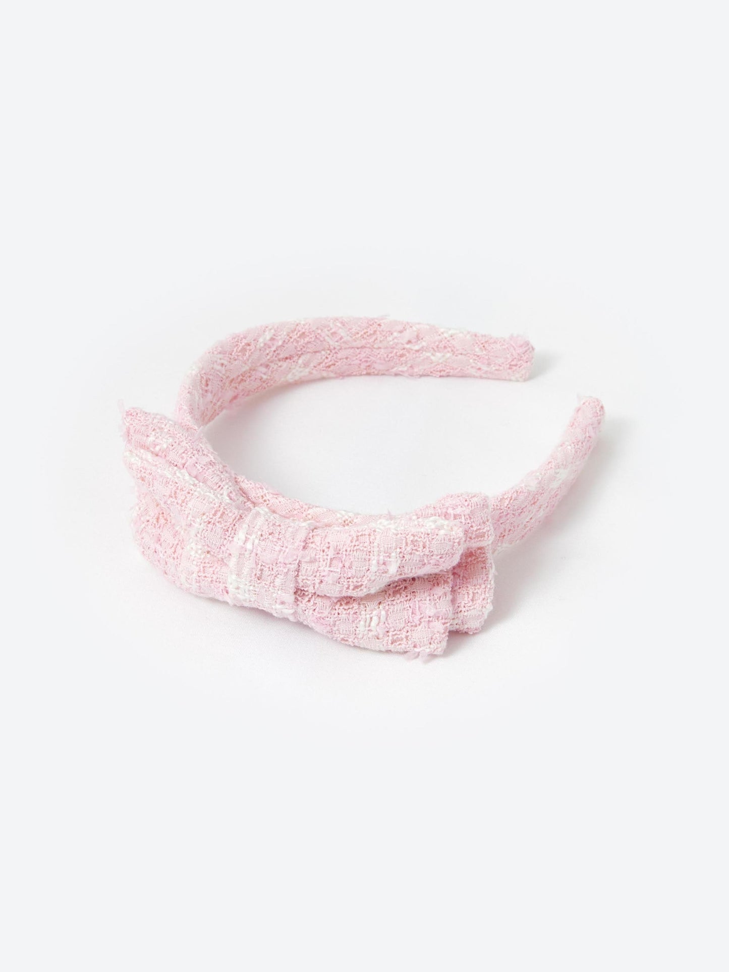 自画像女孩粉色串珠头带
