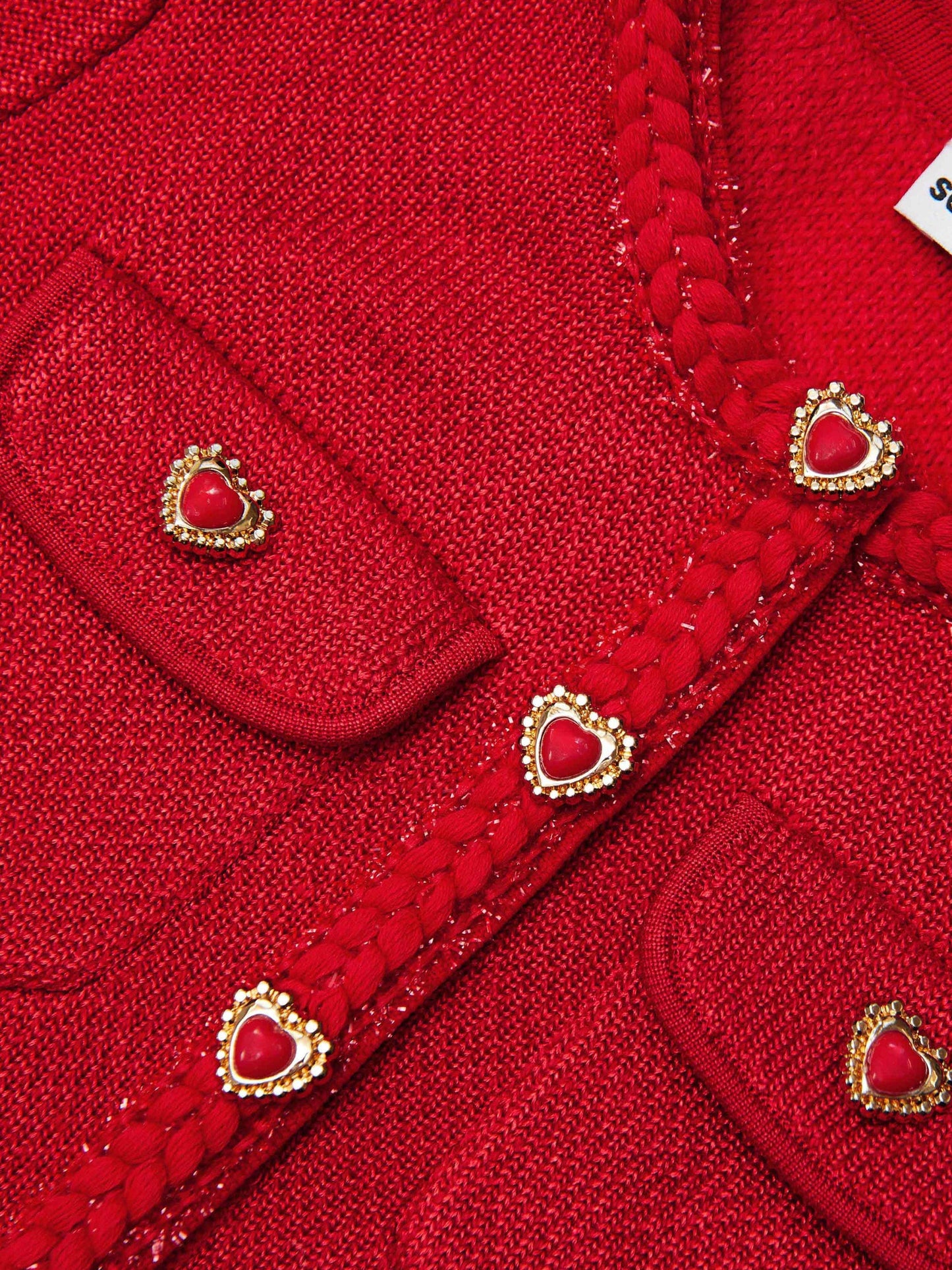 Girls Knitted Pleat Dress in Red