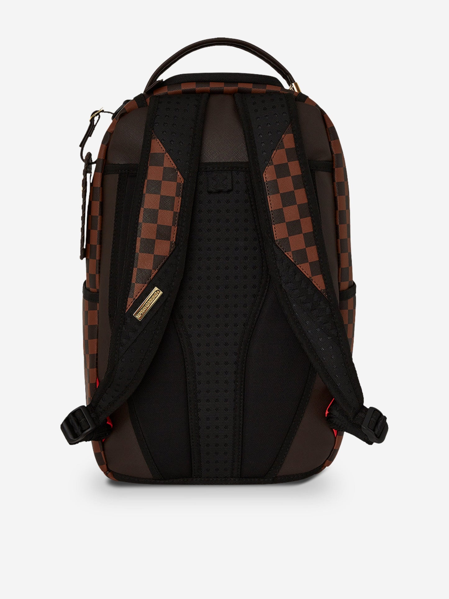 Sprayground Kids Core Embossed Check DLXSV Backpack in Brown (45.72 cm)
