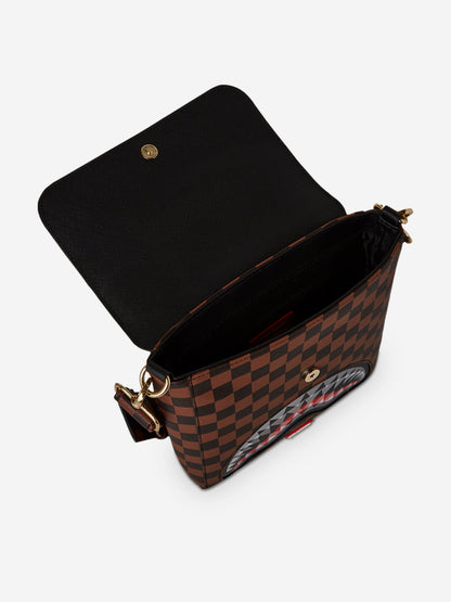 Sprayground Kids Sip Lenticular Chomp Messenger Sling Bag in Brown (23cm)