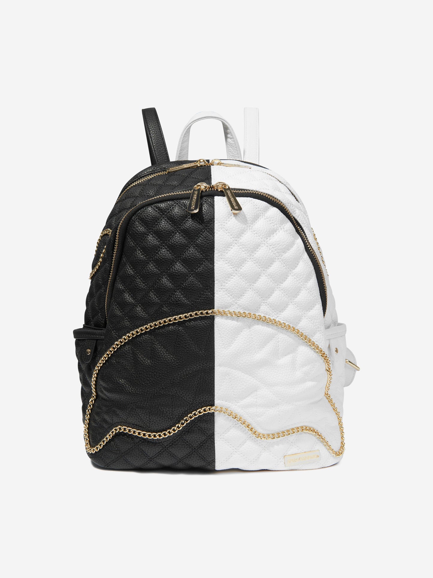Sprayground Kids Split Quilt Shark Savage 背包（黑色）