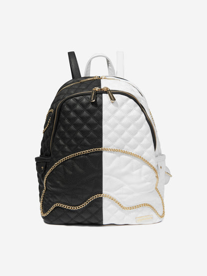 Sprayground Kids Split Quilt Shark Savage 背包（黑色）