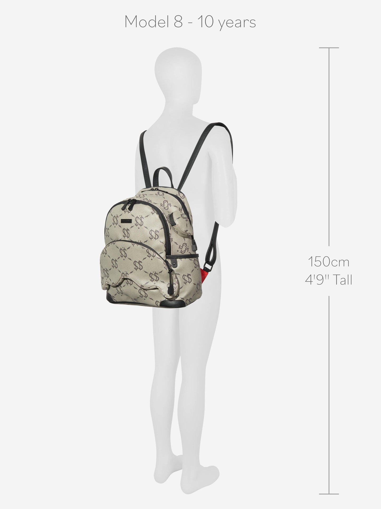 Sprayground Kids Double Money Savage 背包 (灰色)