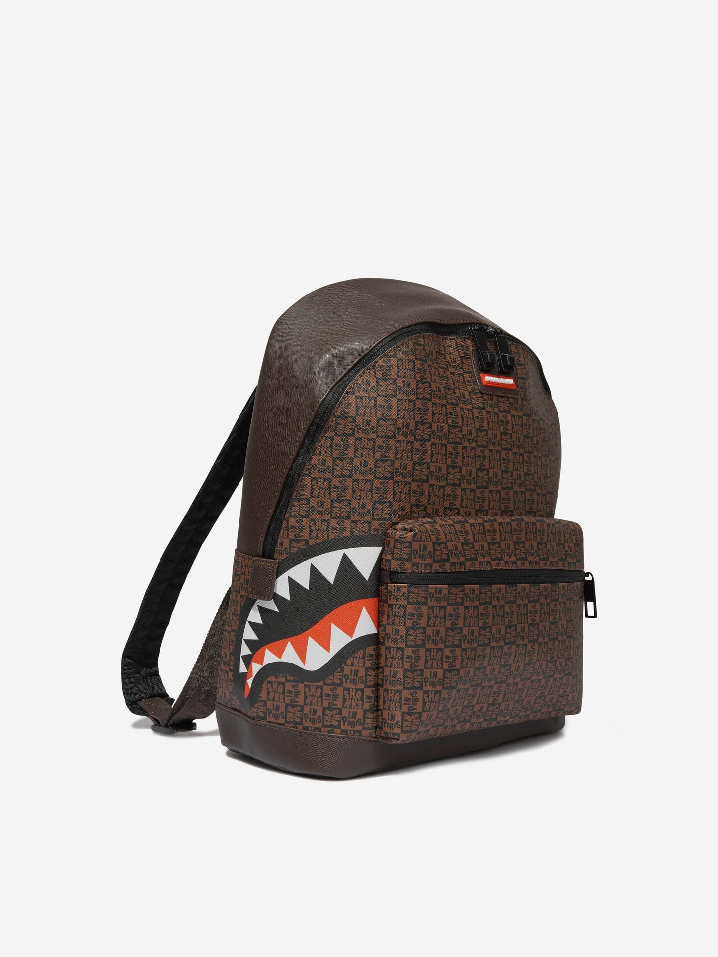 Sprayground Kids Sharks In Paris Check Emperor 双肩包 (棕色)