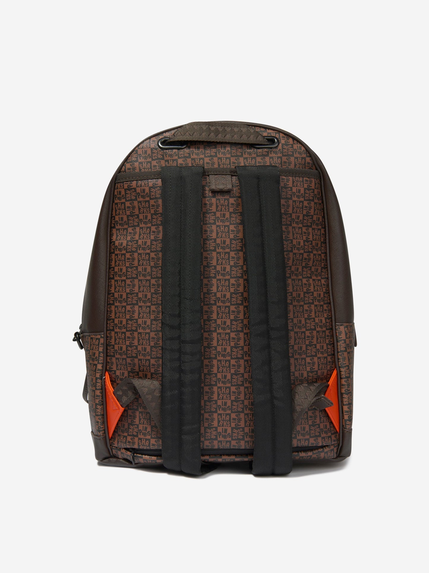 Sprayground Kids Sharks In Paris Check Emperor 双肩包 (棕色)